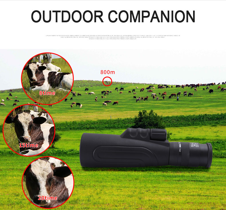 Compact Μονόκυαλο Super Zoom 8-20x50 με Ρύθμιση Μυωπίας, Κοντινή Εστίαση / Near Focus, Night Vision, BAK4 FMC Πρίσματα, Τηλεσκόπιο profitstore